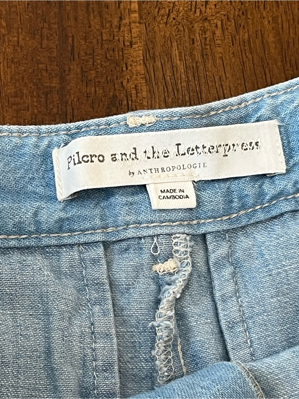 Pilcro Anthropologie Denim Culottes Wide Leg Gaucho Shorts Size 28 - Picture 4 of 6